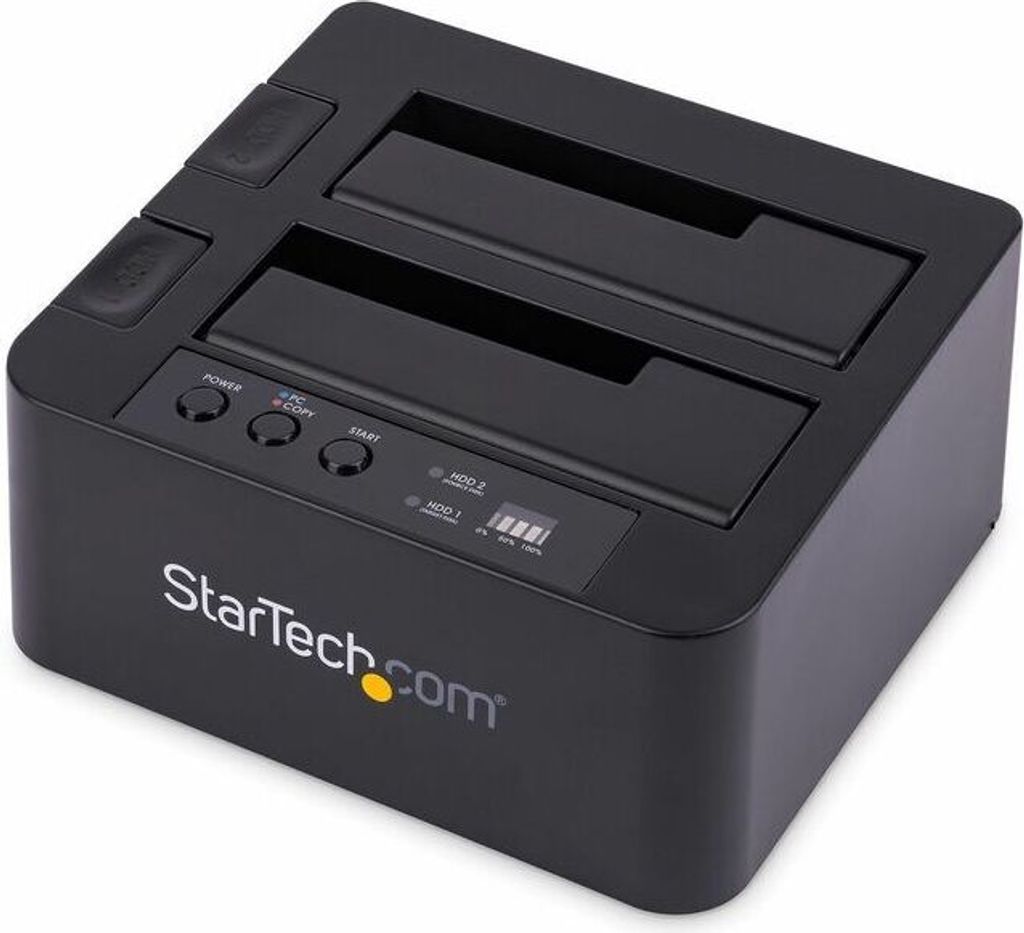 StarTech.com USB 3.1 (10 Gbit/s) Duplizierer Dockingstation für 2,5′′ & 3,5′′ SATA SSD/HDD Laufwerke - Clone / Kopierstation bis zu 28GB/min - F...