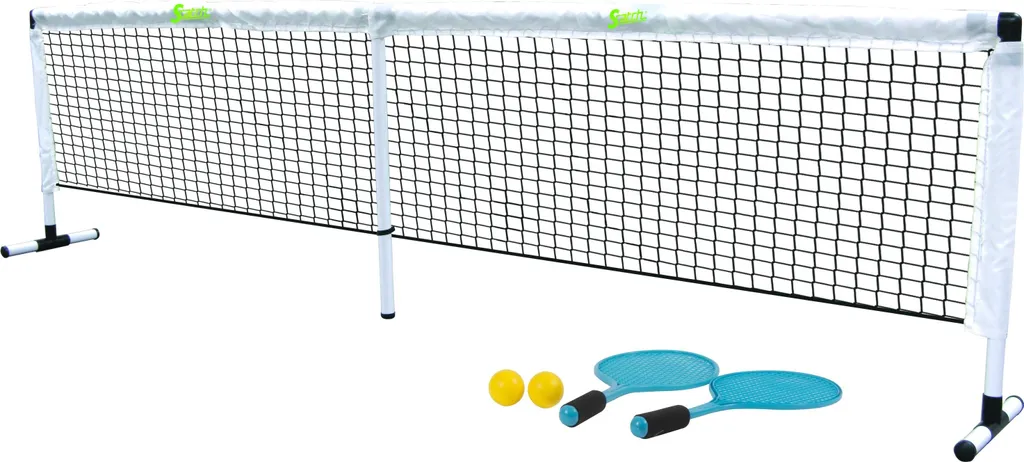 Set de tennis d'extérieur avec filet 245x15x64 cm pour jardin et été