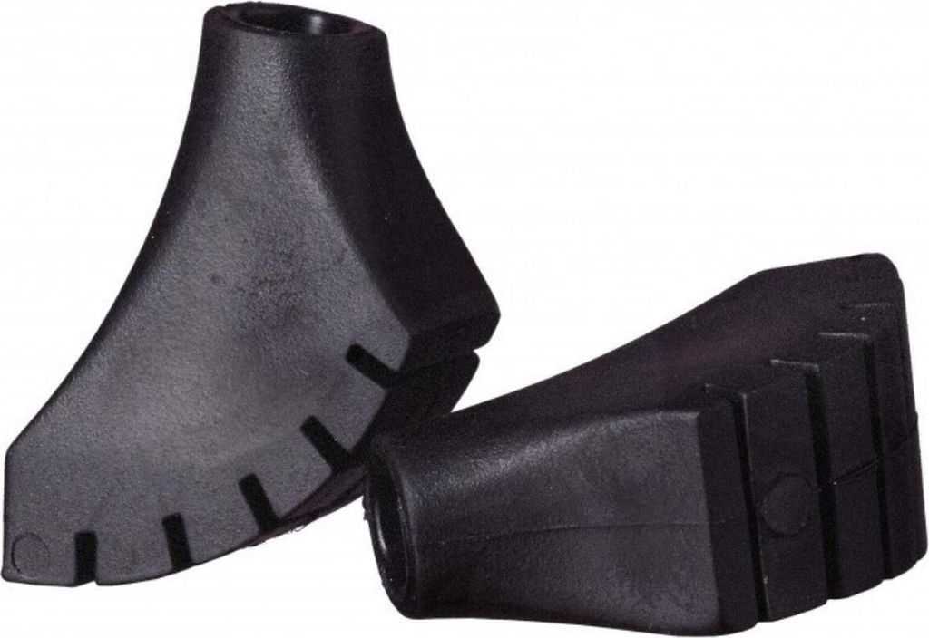 Best Sporting Nordic Walking Gummipuffer 2er Set – Ersatz Gummiaufsätze für Nordic Walking Stöcke, stoßdämpfend & rutschfest, Schwarz