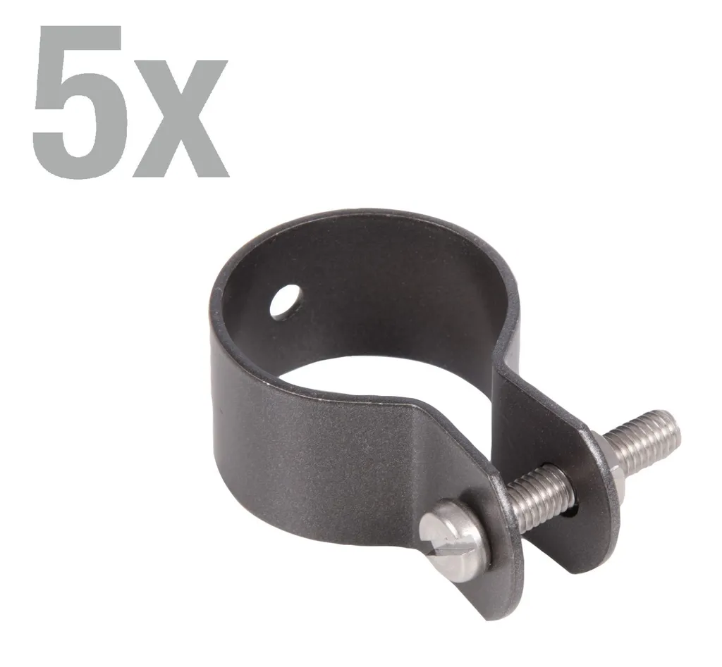 Collier de Serrage Ø 48 mm Anthracite Métallisé Résistant à la Corrosion