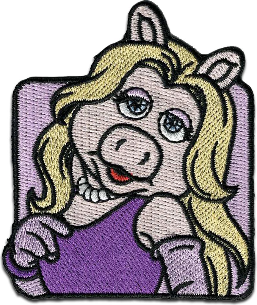Disney The Muppets Miss Piggy Comic - Aufnäher, Bügelbild, Aufbügler, Applikationen, Patches, Flicken, Zum Aufbügeln, Größe: 7,2 x 6,1 cm