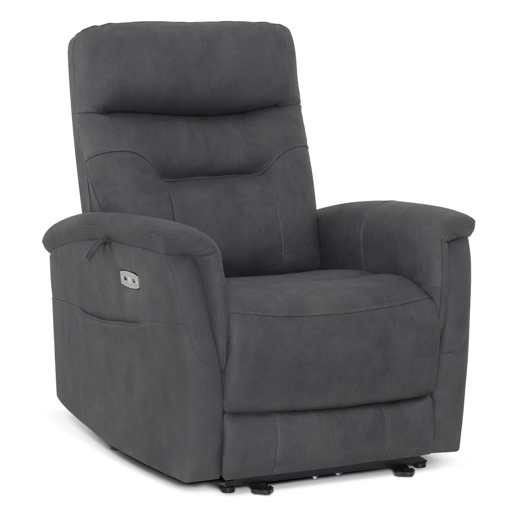 M MCombo Relaxsessel mit Liegefunktion, Fernsehsessel Elektrisch Verstellbar, TV Sessel, Recliner Chair, Sessel Wohnzimmer Relax, 7077 (Dunkelgrau)