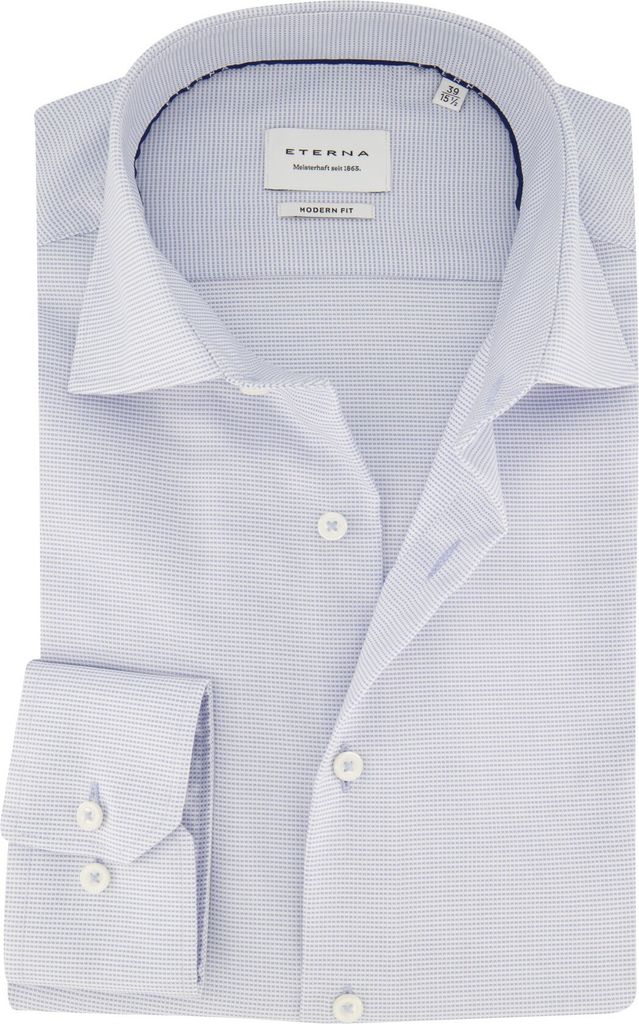 Eterna Modern Fit Hemd hellblau Baumwolle bügelfrei