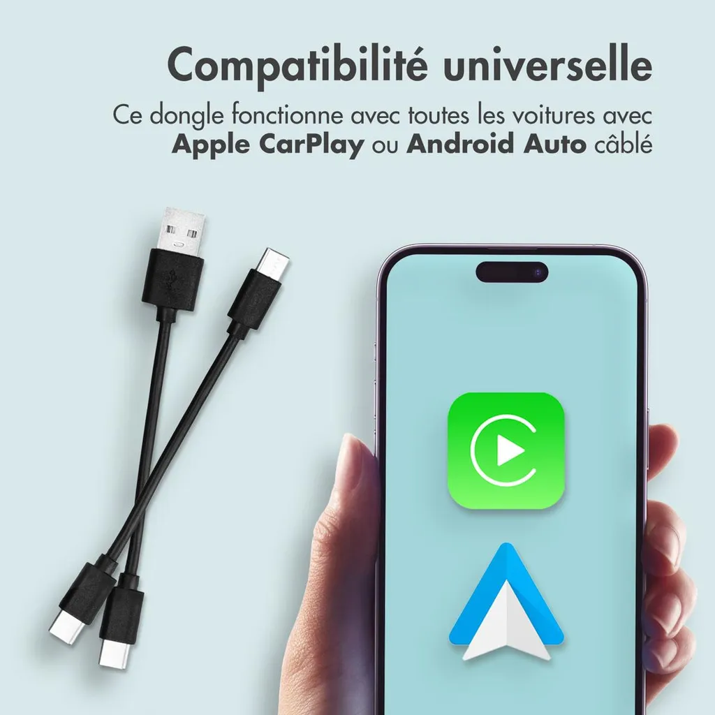 Adaptateur Bluetooth imoshion CarPlay et Android Auto Wireless pour Voiture