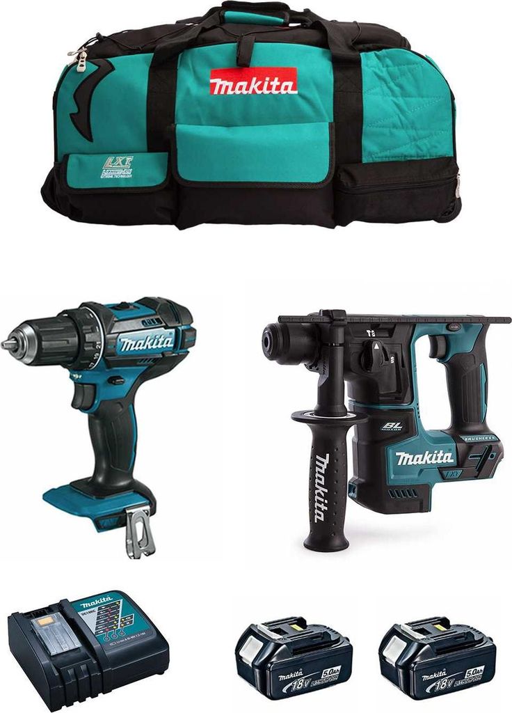 MAKITA Kit 18V MSB2P2 (DHR171 + DDF482 + 2 x 5,0 Ah + DC18RC + Trolley)