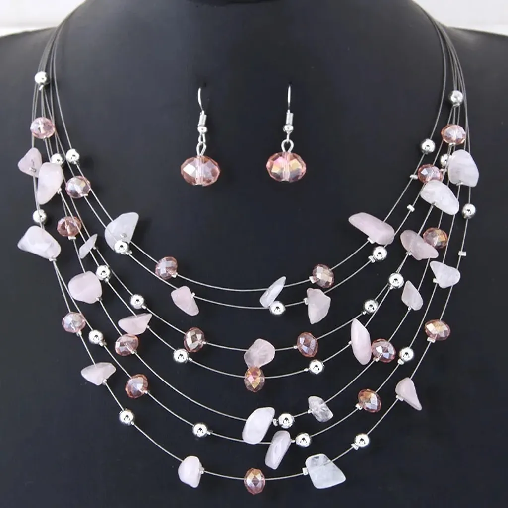 Set Brisia Rosa KP29099: Parure Gioielli per Cerimonie e Regali