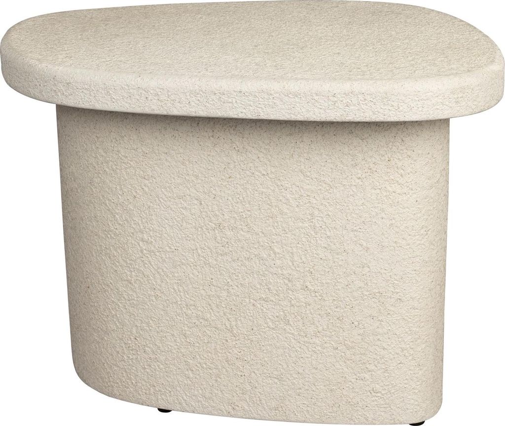 Dutchbone Veda Beistelltisch Hoch aus recyceltem Marmor Beige