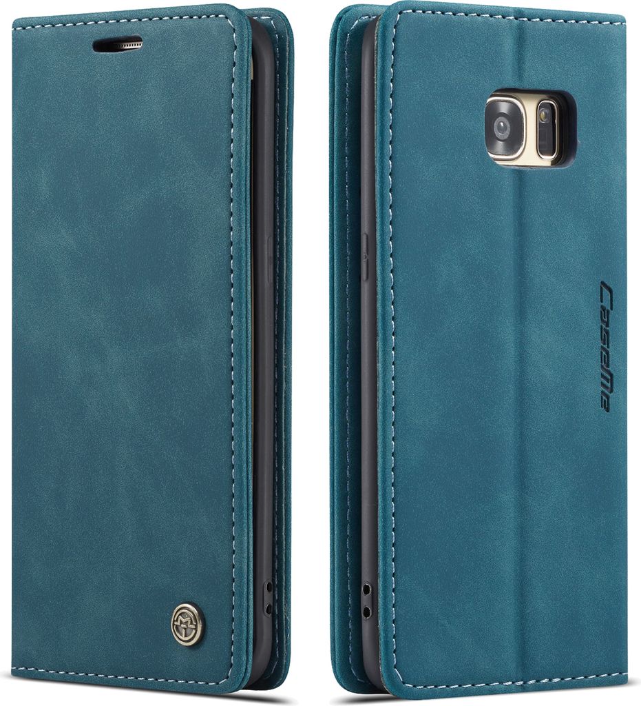 Galaxy S7 Edge Hülle, LaimTop Retro Kunstledertasche TPU Innere, Kartenfächer, Magnetverschluss, Klapphülle mit Standfunktion Schutzhülle für ...