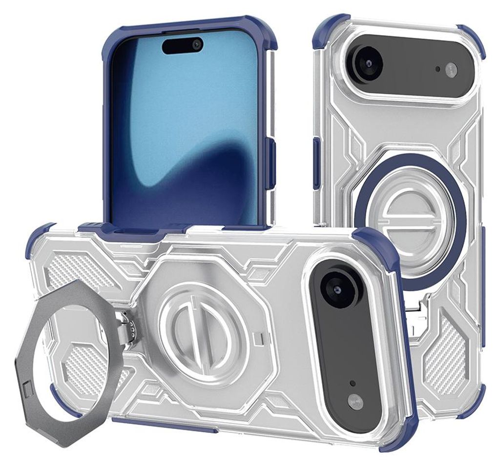 Techsuit - Carbon Shield PRO ochranný obal na iPhone 17 Air - modré priehľadné