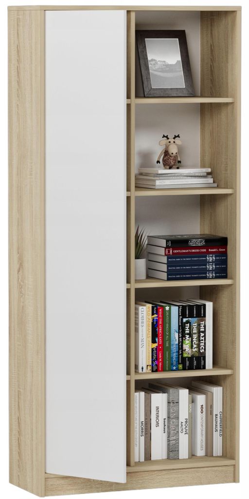 Regál kancelářský 80 cm skříň 1 dveře 5 polic FRAMIRE B-5 Obrázek produktu 
