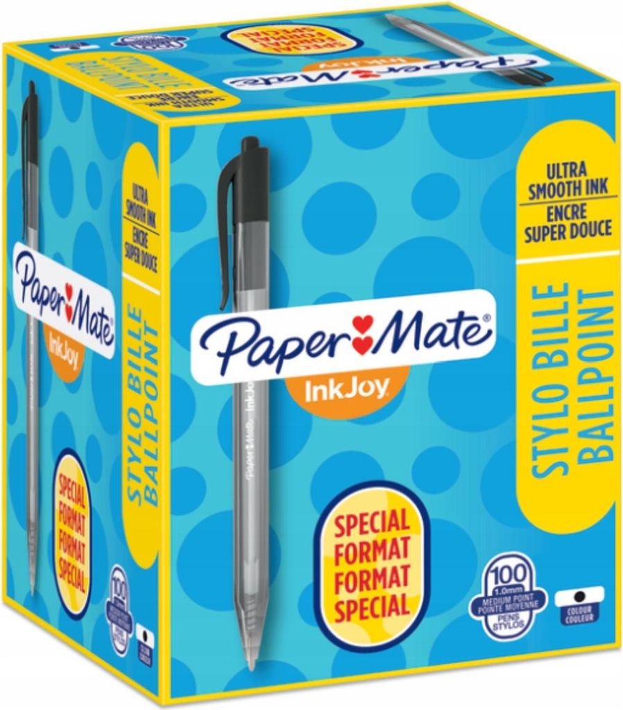 Paper:Mate Kugelschreiber InkJoy 100 RT Value Pack schwarz 100 Stifte