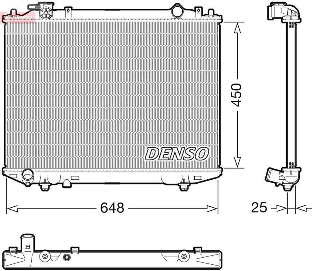 Radiateur moteur pour Ford Ranger ER - Refroidissement OE 1378035 DENSO