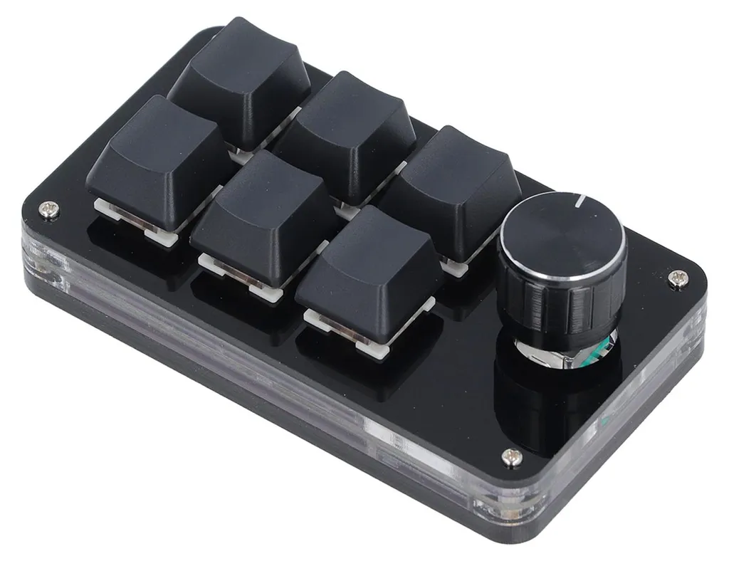 Clavier macro programmable mécanique avec bouton rotatif multimédia 6T - 2
