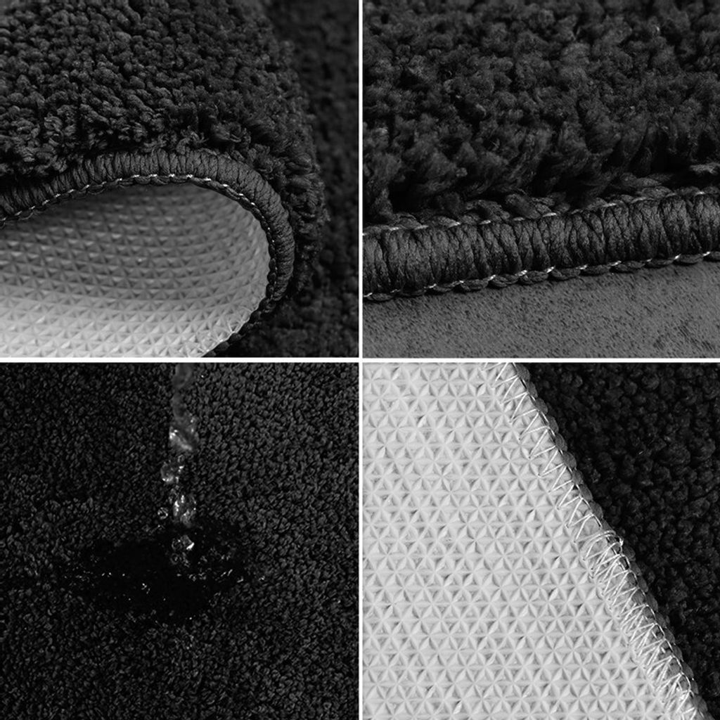 3-teiliges Badezimmer Teppich-Set, rutschfeste Microfaser, Produktbild 5
