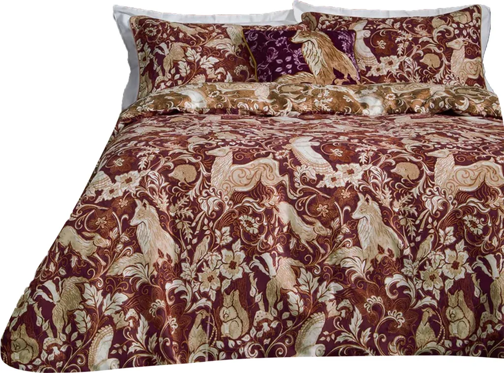 Housse de couette en pur coton Paoletti motif Animaux British Rouge RV2715