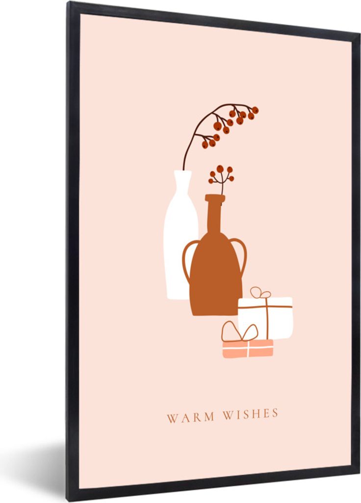 MuchoWow Gerahmtes Poster Winter - Zitat - Pastell 20x30 cm - Poster mit Schwarzem Bilderrahmen Wandposter Rahmen Foto Bilder - Drucken - Bilder ...