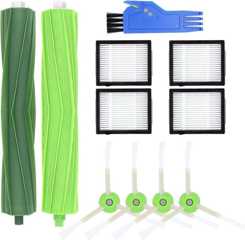 Brosses à Rouleau & Brosse Latérale & Filtres Hepa Kit d'accessoires de Rechange pour iRobot Roomba i7 i7 + / i7 Plus E5 E6 E7 Saugroboter (Paket B)