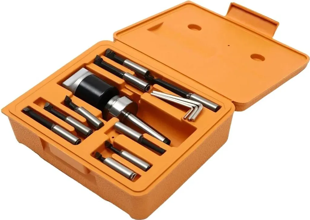 Jeu de forage pour alésage de précision 10-125 mm en 9 pièces orange