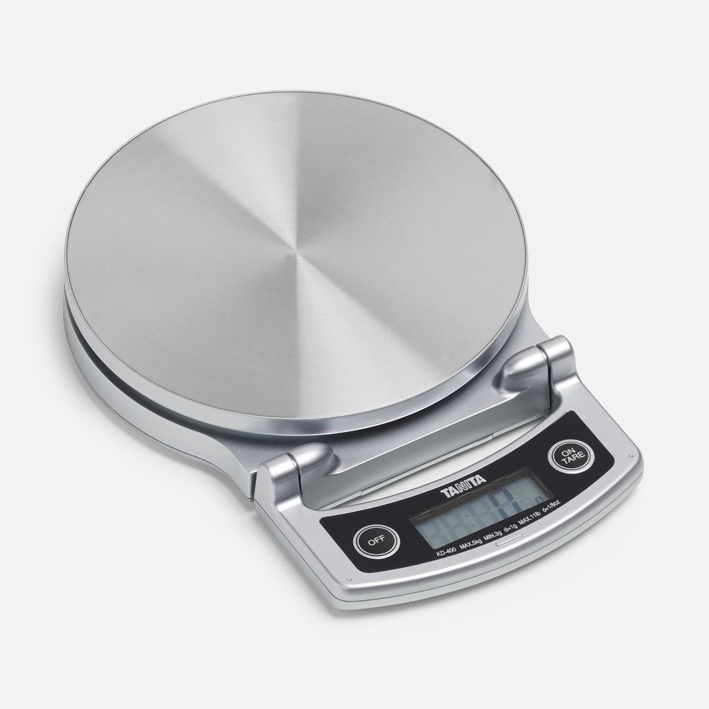 TANITA Faltbare Digitale Küchenwaage – Digitale Küchenwaage – 1 g Genauigkeit, Belastbar bis 3 kg – KD-400