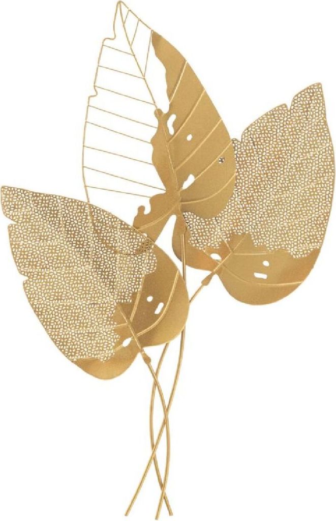 Mauro Ferretti Wandpaneel Herbstblatt 53x4x84,5 cm goldfarben