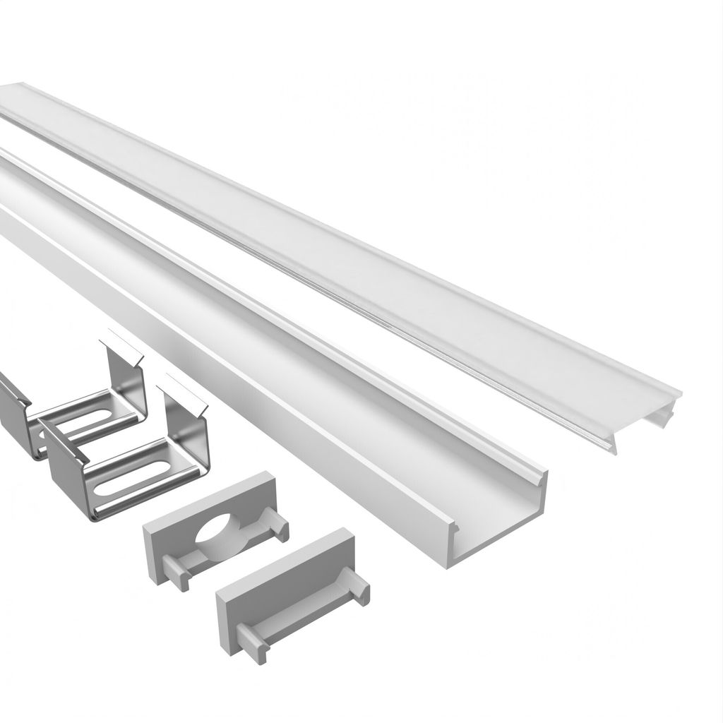 LED-Profil (AH2) weiß RAL9010 mattiert