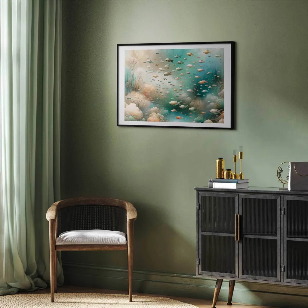 Poster Ocean Beauty 90x60 Cornice Nera - Arredo Relax per la Casa - 2