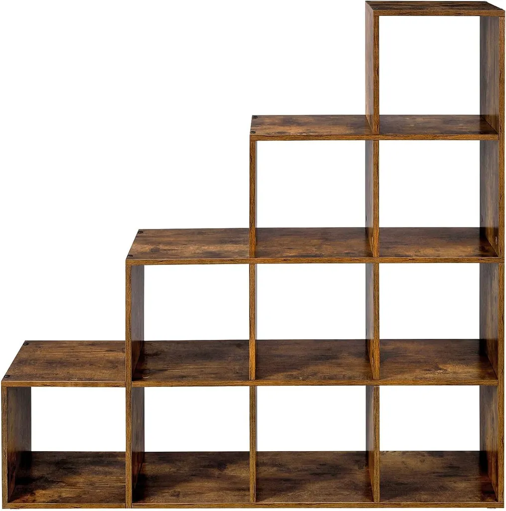 Étagère de rangement anti-encombrement, bibliothèque stable 10 cases - 4