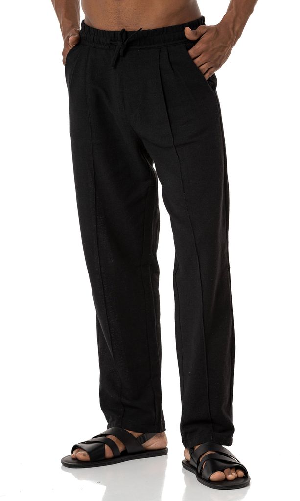 Red Bridge Herren Leinen Hose weite Freizeithose Schwarz L Produktbild 