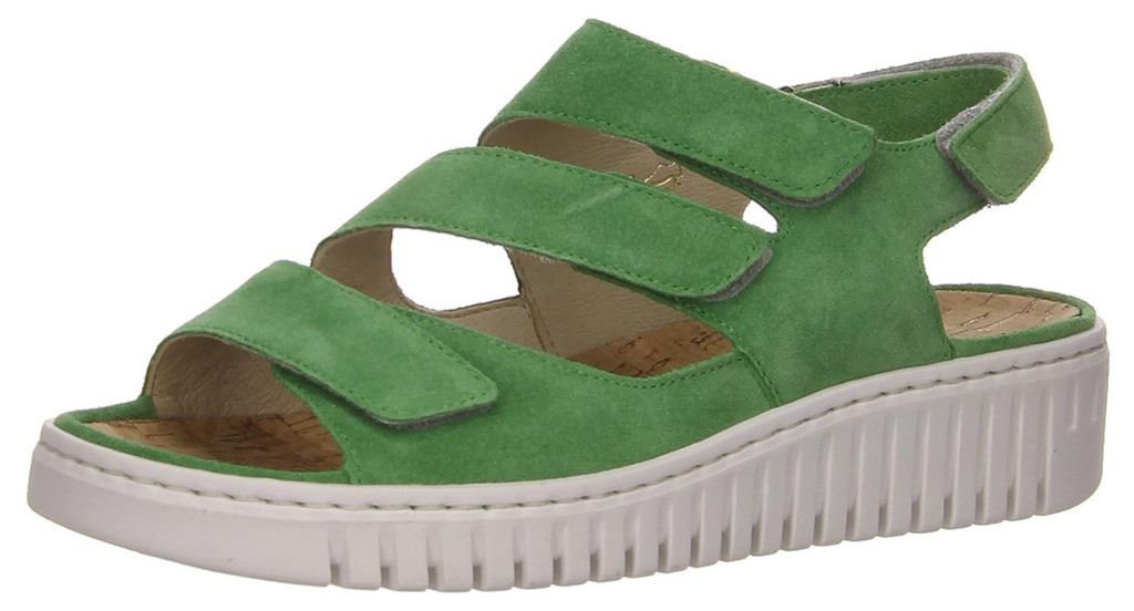 Waldläufer Sandaletten,Stadtbd.ü.25mm o.Fußb in grün, Gr. 3.5