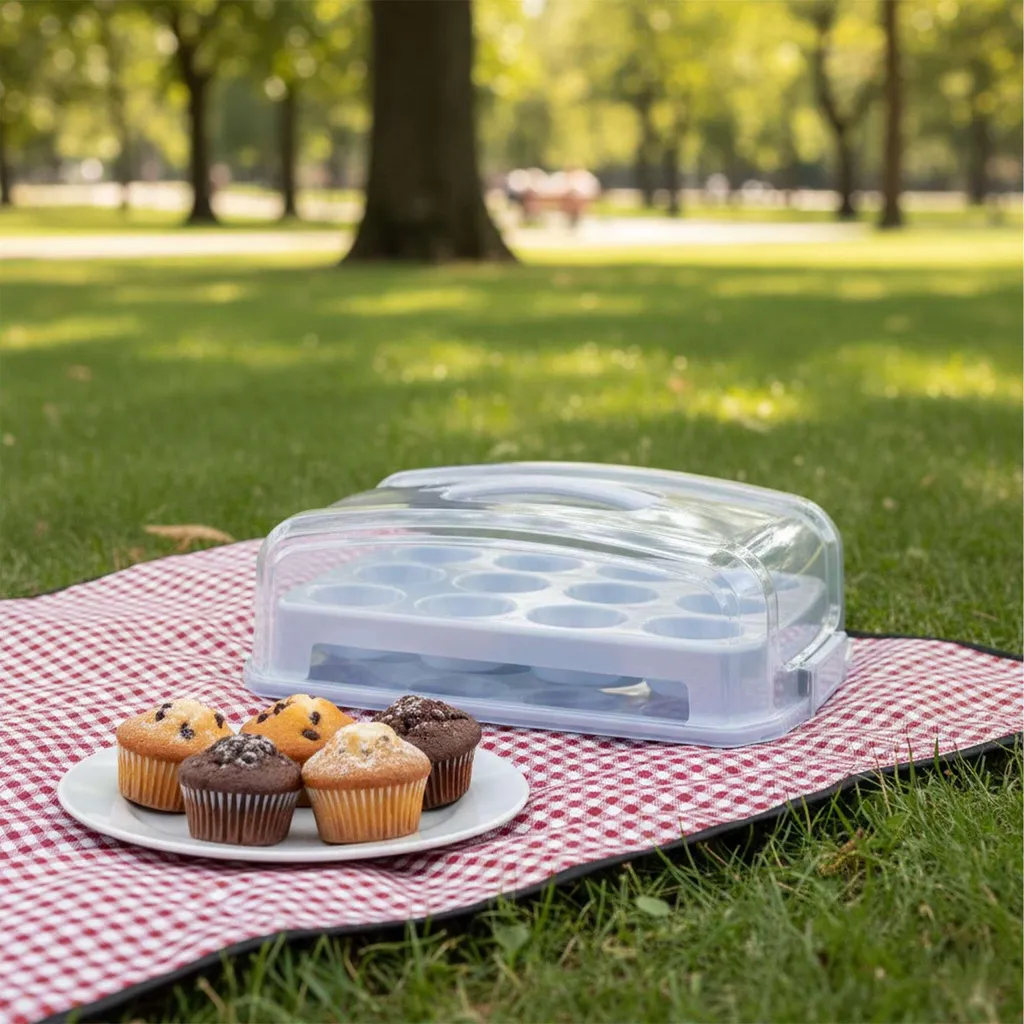 Boîte à gâteaux pour transport de 24 muffins lors de vos pique-niques - 6