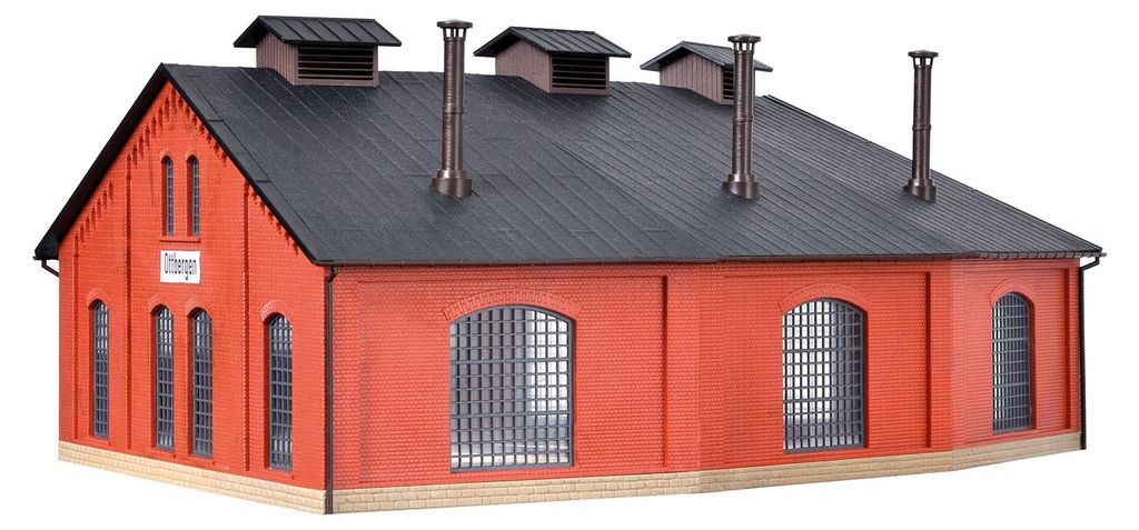 Kibri 39452 - H0 Ringlokschuppen Ottbergen, dreiständig - Neu