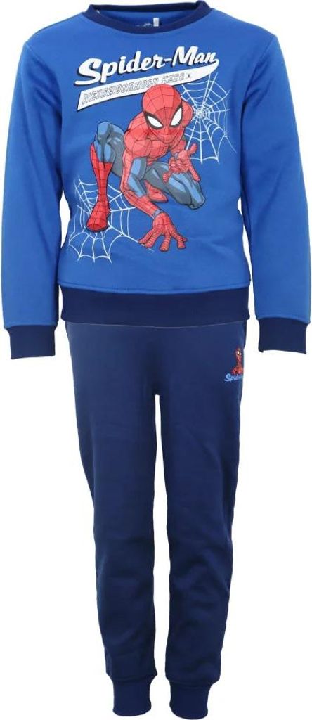 Marvel Spiderman Jogginganzug Sporthose Hose Pulli Sweater – Blau / 92