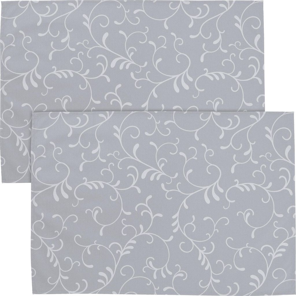 Erwin Müller Tischset Essen" 2er-Pack hellgrau 35x50 cm"