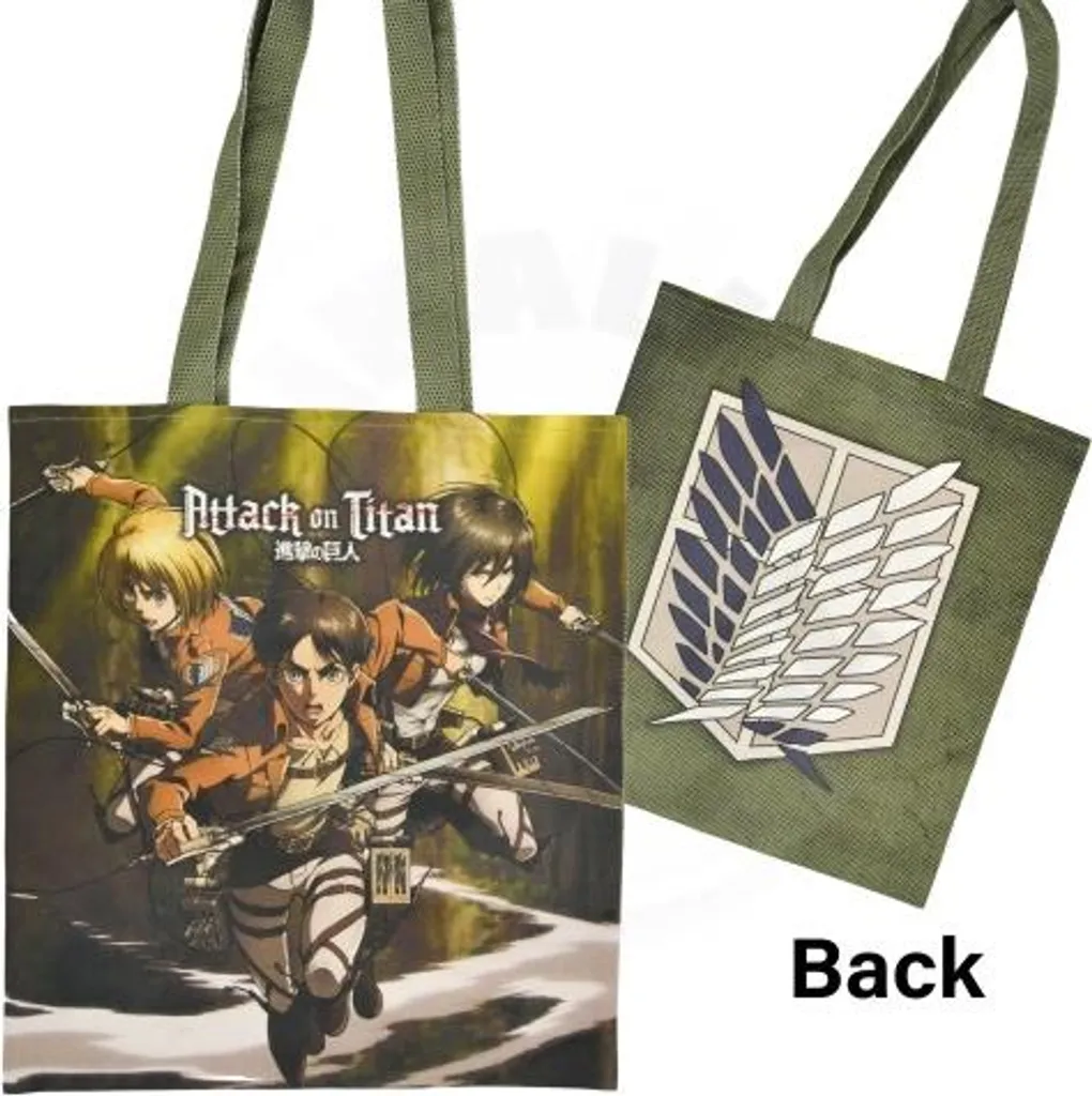 Sac en tissu Attack on Titan : Grand Tote Bag Manga Eren & Mikasa