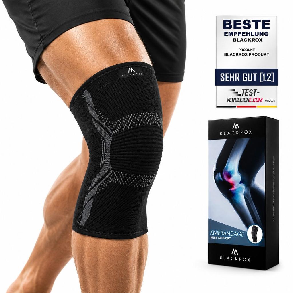 BLACKROX Kniebandage Damen & Herren, Meniskus Kompressions Produktbild 