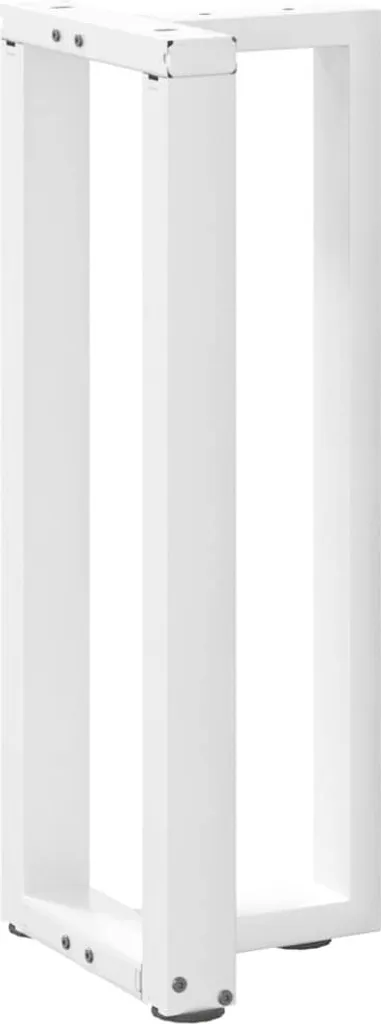 Gambe per Tavolo Fai-da-Te Bianco Acciaio | Set 2pz 25x28x(72-73) cm