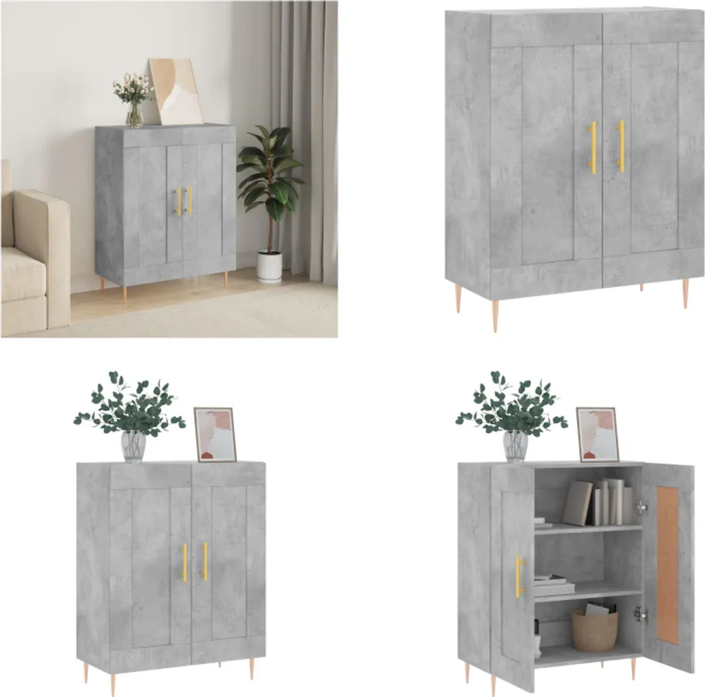 Mobiletto vidaXL Grigio Cemento 69,5 cm | Armadio Salvaspazio Design