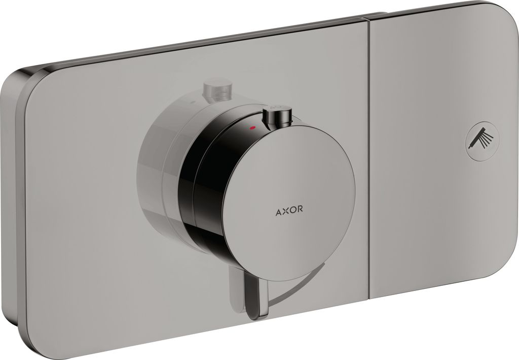 Fertigmontageset AXOR ONE f UP-Thermostat 1 Verbr pol. bl chrome polished black chrome