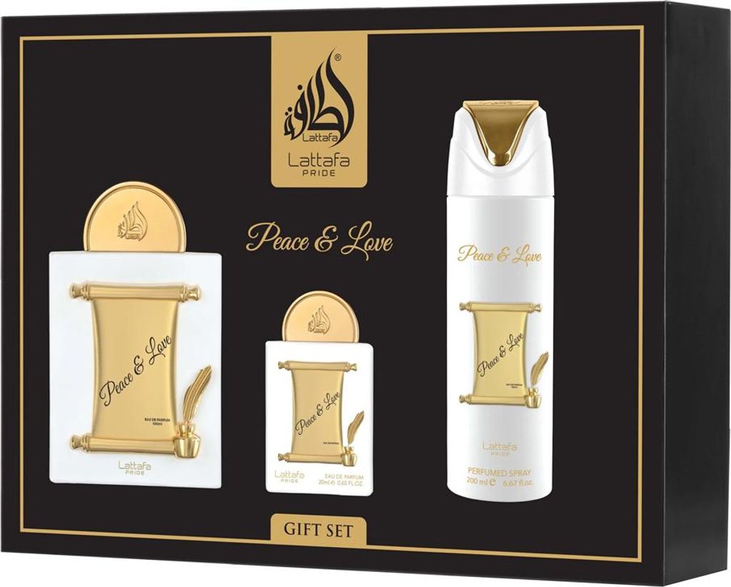 Zestaw Lattafa Peace & Love Edp 100ml + Edp 20ml + Obrázok produktu 