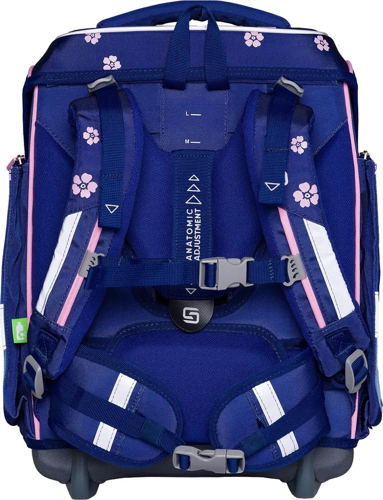 Cartable ergonomique Schneiders Ergolite Blue Bloom léger et ajustable - 5