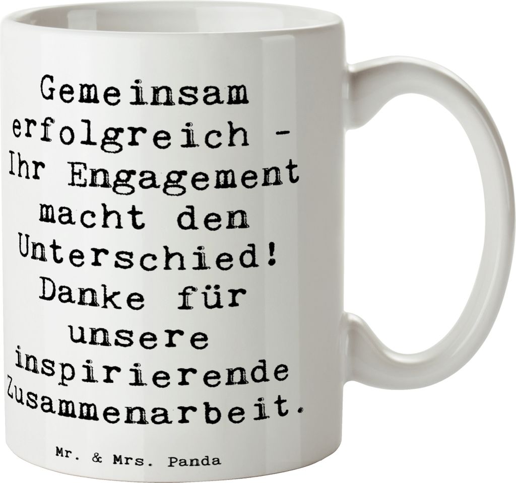 Mr. & Mrs. Panda haferl Spruch Geschäftspartner Erfolg - Weiß - Geschenk, Kakaotasse, Keramiktasse, Freude, Teetasse, Aufmerksamkeit, Engagement,...