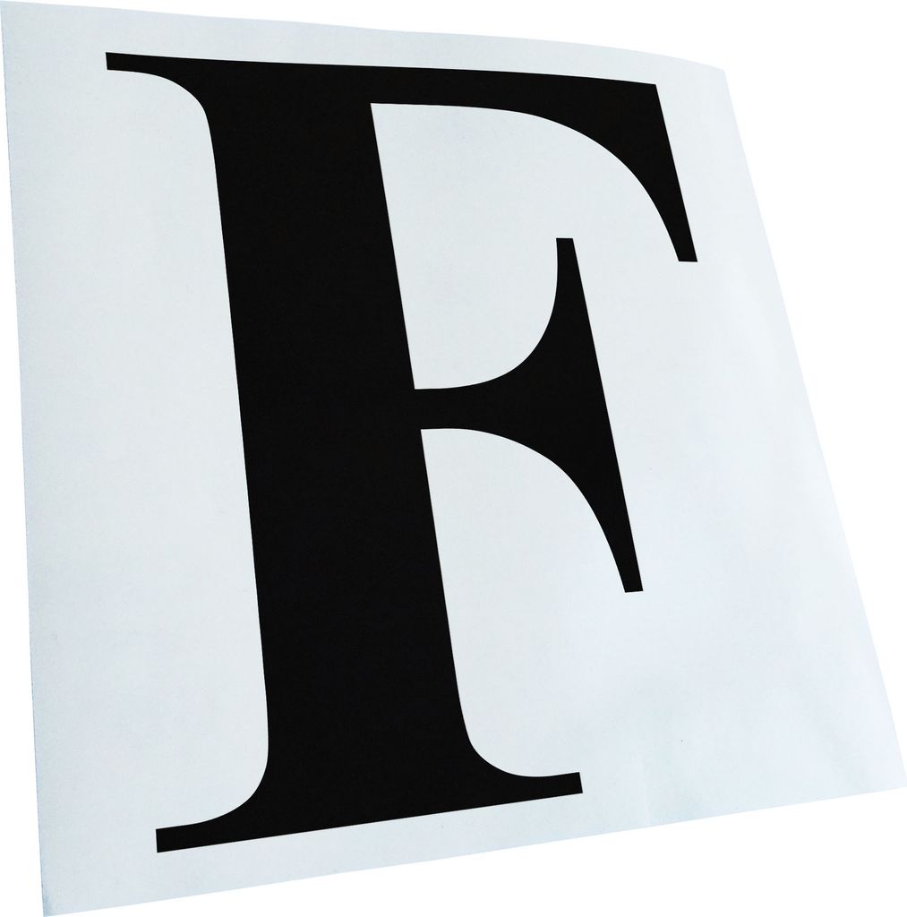 Kiwistar - Autoaufkleber - Buchstabe F - Alphabet Heckscheibe - Aufkleber für Auto Kfz Fahrrad, LKW, Truck Mofa