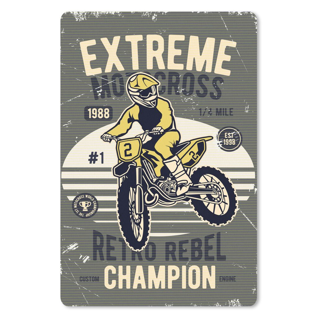 MuchoWow Mauspad Mousepad Motorrad - Retro - Gelb 40x60 cm - Mousepads - Maus Mat - Pad - Mausunterlage - Schreibtisch Accesoire
