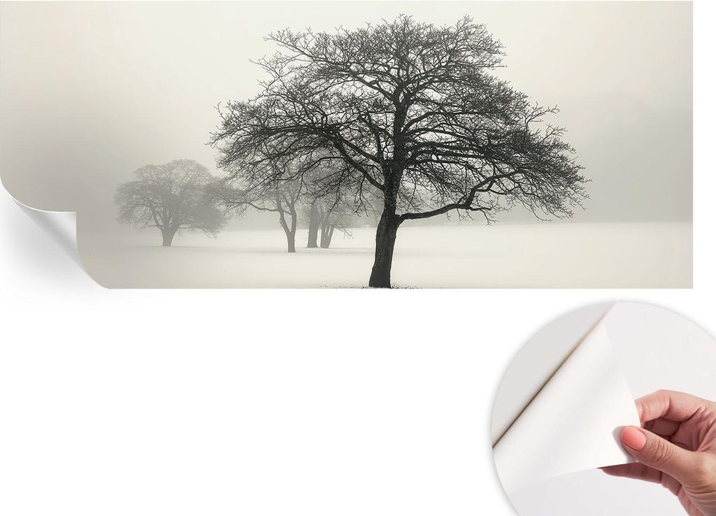 Selbstklebende Wandtapete - Dekorative Tapete für Wohnzimmer - Klebefolie für Wandbilder - Tapetenfolie für Wanddekoration - 208x146 cm - Winter...