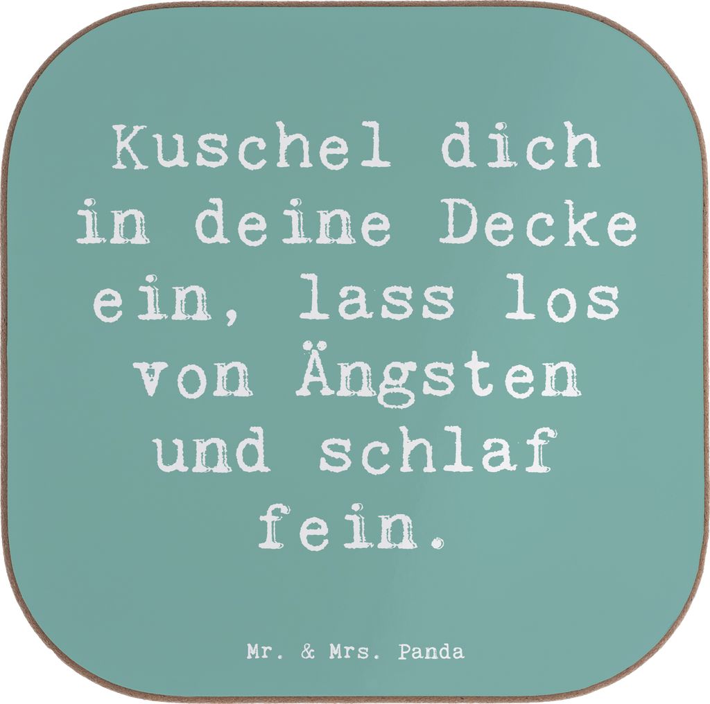 Mr. & Mrs. Panda Holzuntersetzer Spruch Alleine schlafen lernen - Meeresbrise - Geschenk, Kinder, gläseruntersetzer, Vertrauen, Vertrauem, bierunt...