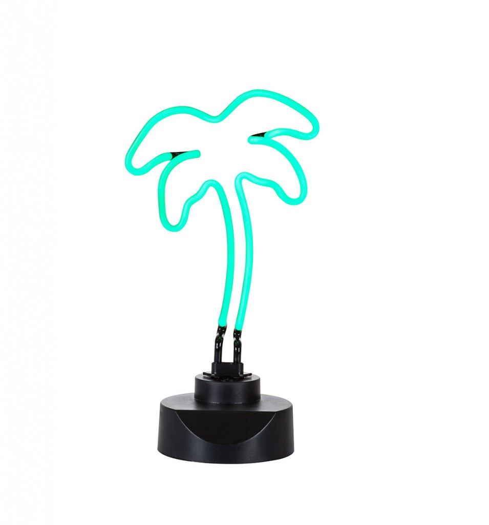 Neonlampe Palme XXL Grün 36 cm – Echt-Neon Tropical Produktbild 