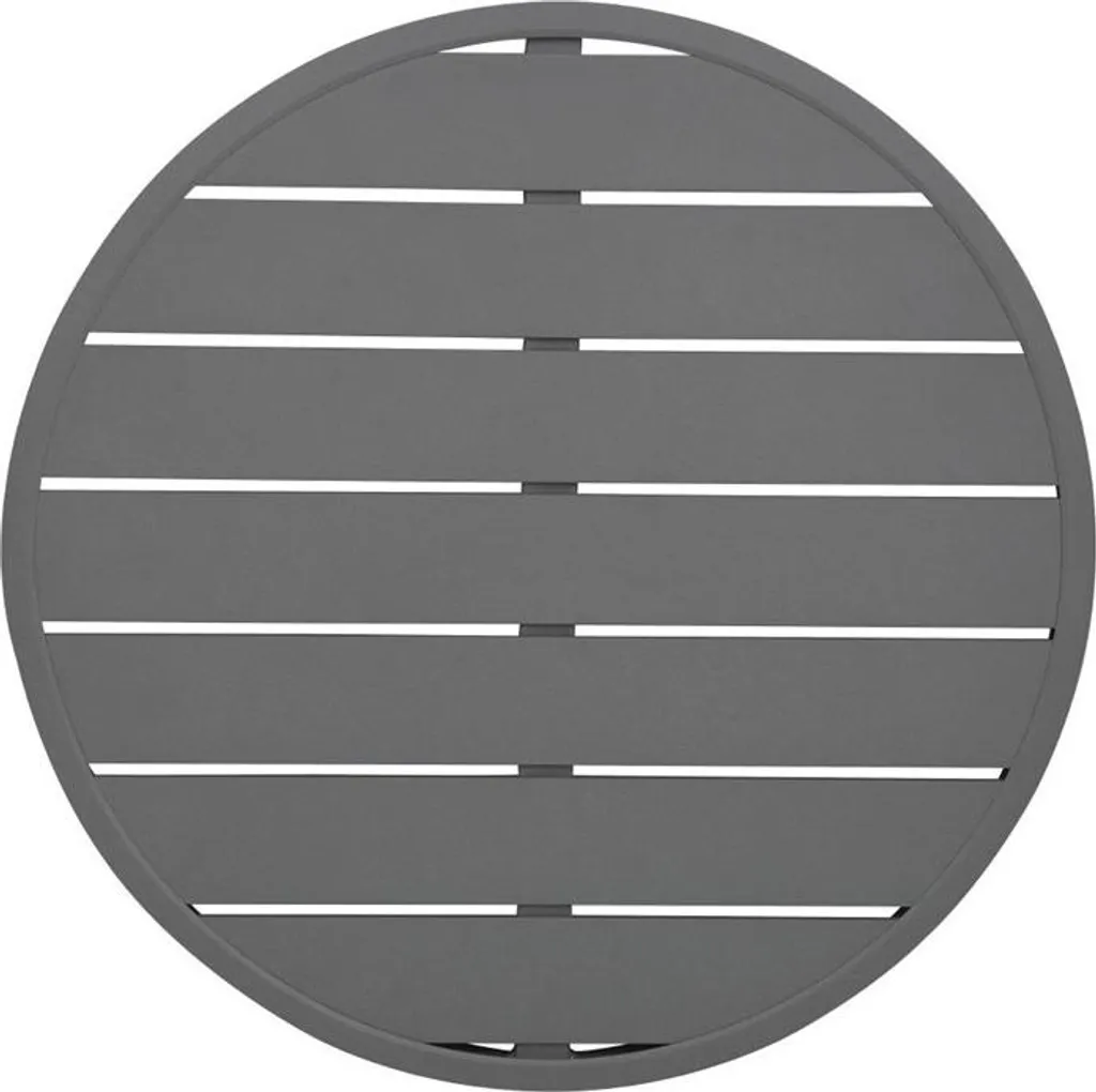 Plateau de table rond Bolero alu gris 58cm anti-rouille pour professionnels