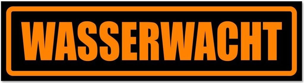 Kiwistar - Autoaufkleber - Orange - Schwarz - 30 x 8 cm - Wasserwacht - Hinweis Aufkleber Sticker für Auto, Kfz, Fahrrad, PKW, LKW