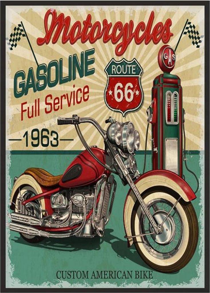 Bild Poster im Rahmen 33x43 cm Garage Motor P1855