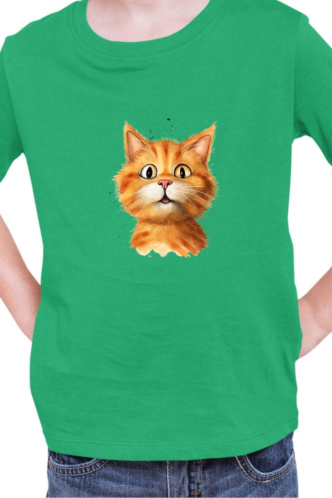 Kinder T-Shirt Funny Cats Breeds Bobtail Cat, 12-13 Jahr - 152 / Grün
